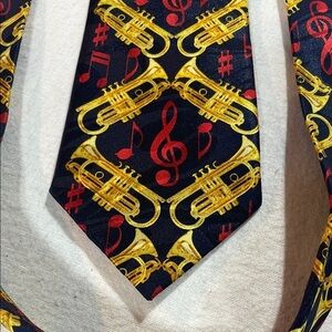 Steven Harris Silk Music Black and Gold Tie for Formal Elegance Clarinet